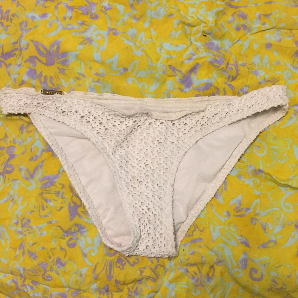 White Volcom Bikin Bottoms